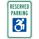 Reserved Parking Sign with Dynamic Accessibility Symbol