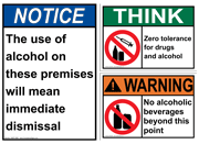 ANSI Tobacco Free / Safe Zone Signs