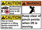 Lift Safety Signs