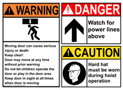 ANSI Caution - Clearance & Floor Capacity