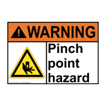 ANSI Warning Pinch Point Hazard Sign