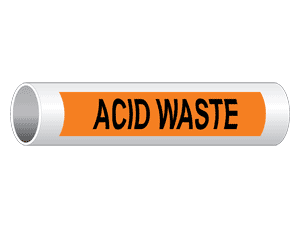 Acid Waste Pipe Label