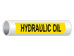 Black on Yellow Hydraulic Oil Pipe Label