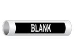 White-on-Black Blank or Custom Pipe Label