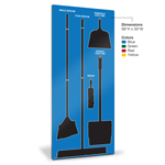 Blue 5S Shadow Board for Cleaning Tools