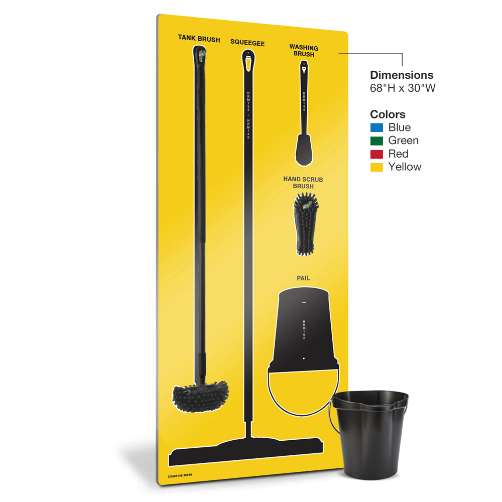 Yellow WetZone Tools 5S Shadow Board