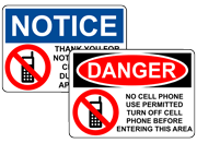 OSHA Cell Phone / Texting Signs