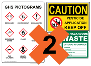 GHS, DOD and OSHA chemical safety signs