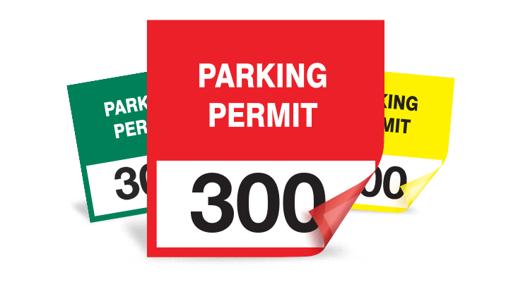 Parking permit window clings