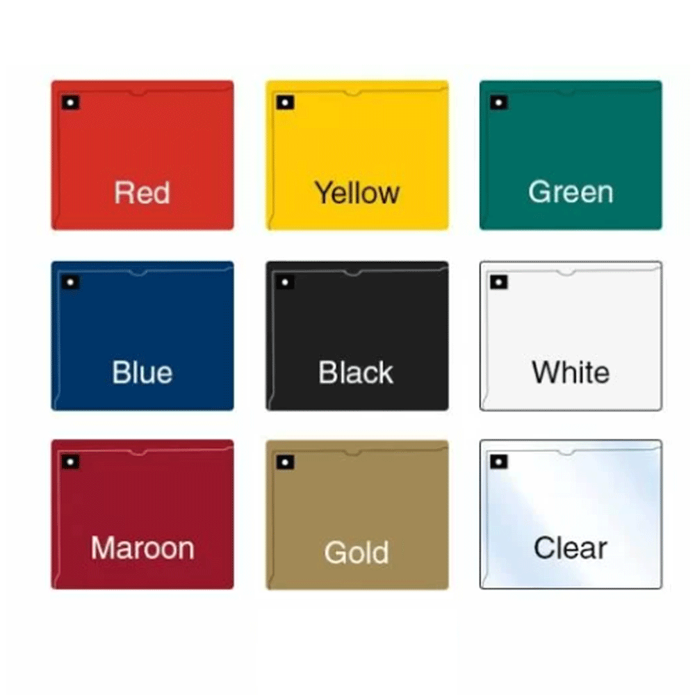 12 Colors of Vinyl Document Holders for 5S Organization