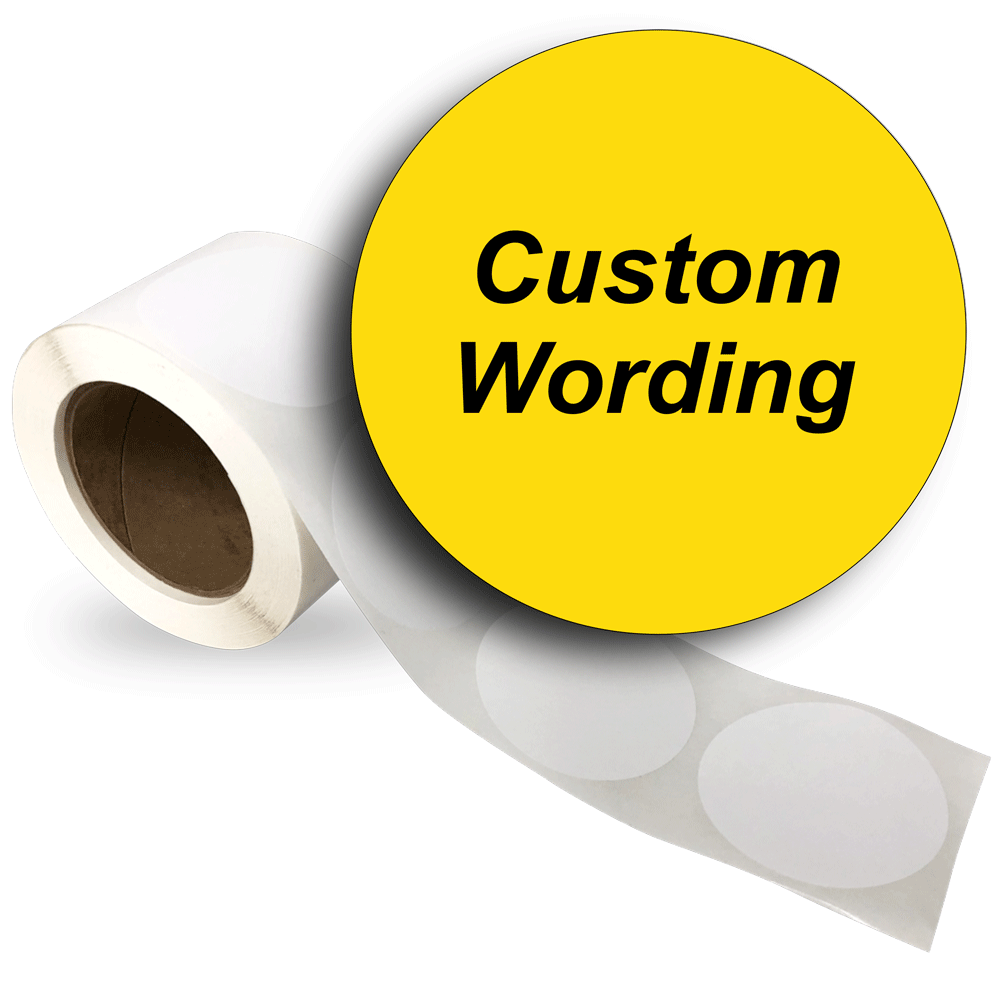 CUSTOM WORDING ROLL LABEL