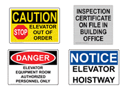 Elevator / Escalator - Safety Signs