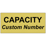 Custom Brushed Gold Elevator Capacity Sign