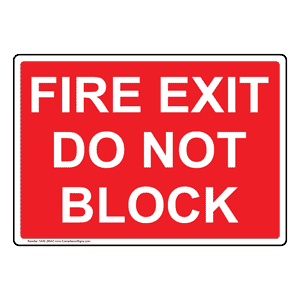 Fire Exit Sign