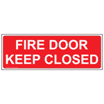 Red Fire Door Keep Closed Fire Safefty Sign