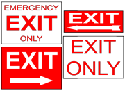 Exit & Entrance - Surface Mount Signs