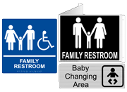 Restroom - Family Restroom Signs