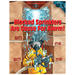 Blocked Sprinklers Are Cause For Alarm! Poster