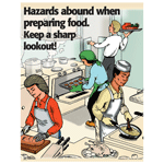 Hazards Abound When Preparing Food Poster