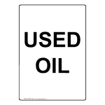  Used Oil Kitchen Safety Sign