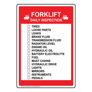 Forklift Inspection Checklist