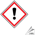 GHS Exclamation Mark Symbol Label