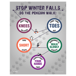 Stop Winter Falls Do The Penguin Walk Poster