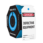 OSHA Danger Defective Equipment Machine Tag