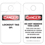 Blank Yellow Safety Tag with 2 Protective Flaps