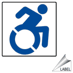 White Label with Blue Dynamic Accessibility Symbol