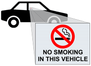 Vehicle No Smoking Labels