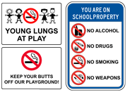 School / Playground No Smoking Signs