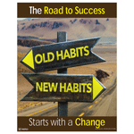 The Road To Success Starts With A Change Poster