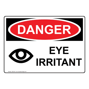 OSHA eye irritant sign