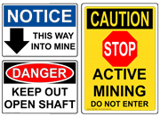 Mine Safety Signs & Labels - OSHA