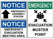 Muster Point Signs - OSHA & ANSI