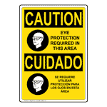 Caution Eye Protection Required Sign