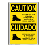 Caution Foot Protection Required