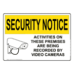 Video Cameras Recording Security Sign