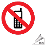 No Cell Phones Symbol Label