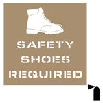 Safety Shoes Required Stencil with Boot