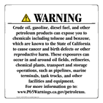 California Petroleum Warning Sign