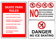 Skating / Skateboard Signs