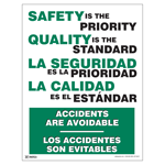 Safety Is The Priority - English/Spanish Poster