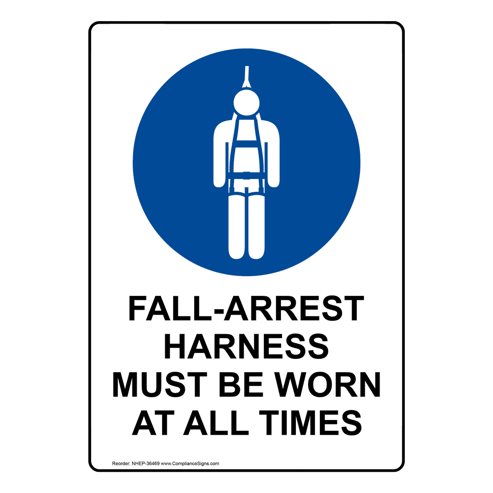 Fall protection PPE sign