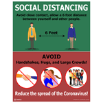 Social Distancing Avoid Close Contact Poster