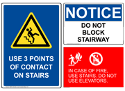 Stairway Safety Signs