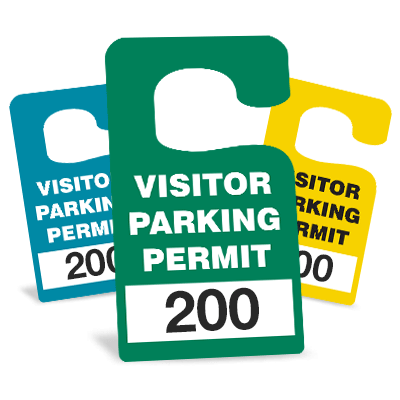 Visitor parking hang
    tags