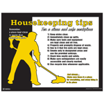 Housekeeping Tips For Clean Safe Workplace Poster