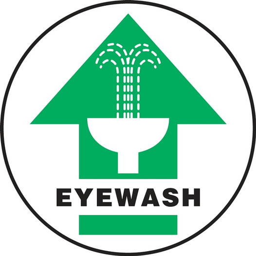 Slip-Gard Eyewash (Arrow) Floor Sign 40S4091